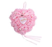 Zerodeko Coussin pour alliances : Coussin Romantique pour alliances de fiançailles - Support en Forme de cœur pour Mariages dans Le Jardin ou à la Plage