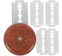 Zerodeko Couteau Bois de Hêtre 5 Lames en Acier Inoxydable, Ensemble Coupe pour Découpe Précise, Outil de Pâtisserie Ménager pour Trancher et Découper Pâte Maison Cuisine Couleur Aléatoire