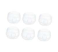 Zerodeko Couvercle de Bruleur Gaziniere pour Sécurité Bébé, 6 Pièces en Plastique Blanc, Installation sans Adhésif, Usage Domestique, Protection Garçon et Filles