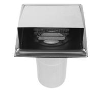 Zerodeko Couvercle de Conduit D'évacuation Pluie en Acier Inoxydable Argenté, Bouchon Mural et Ventilation Améliorée pour Bâtiments Résidentiels