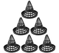 Zerodeko Couvercle de Piège à Écrevisses Léger et Réutilisable Portable en Plastique Noir Lot de 6 Pièces Sorties de Pêche en Plein Air