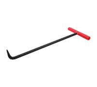 Zerodeko Crochet en T Robuste en Fer 450 Mm Poignée Antidérapante pour Levage de Plaques D'égout, Outil Industriel Pratique pour Soulever Grilles et Couvercles de Regards D'eaux Pluviales