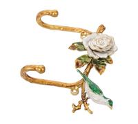 Zerodeko Crochet Mural Métal Artistique Oiseau Branche Double Patère Vintage Résistante Aux Rayures pour Manteaux Chapeaux et Sacs Suspension Murale Décorative pour Entrée et Chambre