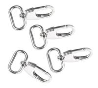 Zerodeko Crochets Pivotants Anti-enchevêtrement 4pcs en Alliage D'aluminium Argenté Résistants Déformation Libération Rapide pour Bandoulières de Paquet pour Paquet à Dos