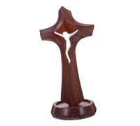 Zerodeko Croix Décorative pour Table Statue Pied pour Église et Maison Décoration Religieuse Multifonctionnelle pour Baptême et Communion