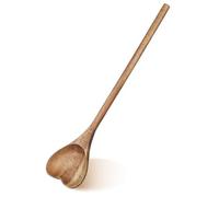 Zerodeko Cuillère à Mélanger en Bois Forme Cœur 1 Pièce Ustensile Ménager Pratique Cuillère à Dessert Résistante à L'usure pour Miel, Thé et Amuse-gueules Usage Quotidien la Cuisine