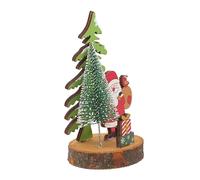 Zerodeko de Plein air Maison Wapiti Signes de Table de Noël Fixation LED LEDs Noel Decoration The Noel House décoration centres de Table en Bois Ornement de fête de Noël PVC