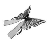 Zerodeko Décoration Bouteille Vin Ailes Perles Strass Noir Accessoire Fête Bricolage Col Bouteille pour Réunions Familiales Fêtes de Fin D’année