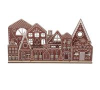 Zerodeko Décoration de Table de Noël en Forme de Maison en Pain | Décoration de Noël en chalet, 30 x 15 x 5 cm, idéale pour une table, une cheminée, guirlande ou un sapin. Finition brun