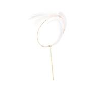 Zerodeko Décoration Gâteau et Plume Demi Cercle Pique Cupcake Élégant pour Mariage et Anniversaire Accessoire Sûr et Polyvalent