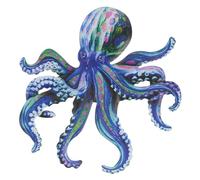 Zerodeko Décoration Murale Pieuvre en Fer Bleu, Ornement Robuste et Unique pour Camping et Décorations pour Garden-party, pour Terrasse Extérieure