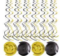 Zerodeko Décoration Suspendue en Spirale Double Hélice 24pcs en Plastique Réutilisable et Légère pour Plafond, pour Mariage et Fête d'anniversaire