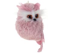 Zerodeko décorations de Hibou Décorations d'arbre de Noël Bois Surprise Noel Decoration Sapin de Noel décoration Suspendue Hibou en Peluche décoration de poupée Hibou en Peluche Duvet Rose