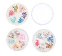 Zerodeko Décorations de Manucure 3d en Plastique et Résine, 3 Boîtes Autocollants pour Ongles Brillants, pour Banquet ou Étude