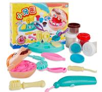 Zerodeko Dentiste en Pâte à Modeler, Kit Créatif pour Garçon Fille | Modelage Flexible, Finition Non Adhérente, Activités Ludiques, pour Enseignants, Bouche et Dents, Présent Anniversaire