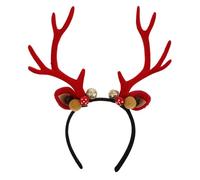 Zerodeko Diadème de Noël Antlers de Renne Charms de Pomme de Pin Accessoire pour Déguisement Hiver