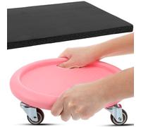 Zerodeko Disque Abdominaux à Quatre Roues avec Tapis Anti-dérapant Roue Abdominale Silencieuse pour Renforcement Musculaire et Protection des Genoux Équipement Fitness pour Hommes et