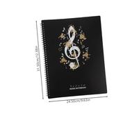 Zerodeko Dossier à Partitions avec Pochettes Transparentes Classeur Spirale Pages Organiseur Multifonction pour Rangement de Partitions Musicales