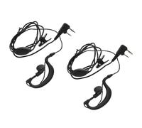 Zerodeko Écouteurs Oreillettes pour Interphone 2pcs Noirs en Plastique Micro Ptt Mains Ouvertes pour Supermarchés et Restaurants