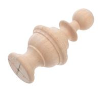 Zerodeko Embouts Décoratifs Artisanaux en Bois Massif, Boule Sculptée Ø 6x10 Cm, Finition Lisse pour Décoration Intérieure, Embouts de Poteau D'escalier et Pieds de Lit, Bricolage