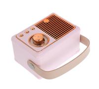 Zerodeko Enceinte sans Fil Vintage Portable 3w en Plastique Connectivité Stable, Design Rétro Élégant pour Camping et Événements Familiaux