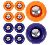 Zerodeko Ensemble 20 Pièces de Mini Palets de Table en Polypropylène Boules de Curling et Quilles de Bowling Colorées Bleu et Orange Jeu de Société Polyvalent Intérieur et Extérieur pour