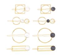 Zerodeko Ensemble 4 Pièces D’épingles à Cheveux Géométriques Noires, Accessoires Coiffure Mariée de Style Euro-américain, Pinces Résistantes pour Tenue Mariage et Coiffure Élégante