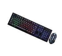 Zerodeko Ensemble Clavier et Souris Filaires Mécaniques USB Noir Rétroéclairage LED, Clavier Suspendu Mécanique Ergonomique, Kit Gaming pour PC Bureau et Jeu Vidéo