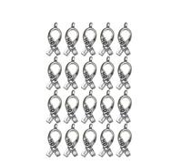 Zerodeko Ensemble de 20 Pendentifs Lettres Hope Design Unique et Finition Soignée en Alliage Argenté pour Fabrication de Bijoux DIY pour Cosplay et Chaînes de Pull