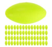 Zerodeko Ensemble de 200 Flotteurs Ovales et Ronds en Écume Jaune, Flotteurs de Pêche à Billes Réponse Rapide et Forme Profilée pour Pêche Solo