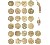 Zerodeko Ensemble de 26 Pointes de Gravure Pyrogravure Alphabet Majuscule pour Pyrograveur Outil de Transfert de Sculpture sur Bois et Cuir Tampons à Lettres DIY pour Artisanat et