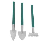 Zerodeko Ensemble de 3 Outils de Jardin Portables, Mini-Outils de Jardinage | Râteau, truelle et pelle miniatures pour bonsaïs, plantes succulentes, herbes aromatiques, terrariums et accessoires de jardi