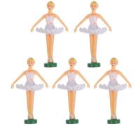 Zerodeko Ensemble de 5 Poupées Ballerines Blanches en Plastique, Décorations Musicales Élégantes et Adorables pour Boîte à Musique, Présent Danseuse