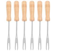 Zerodeko Ensemble de 6 Fourchettes à Fondue Télescopiques en Acier Inoxydable Manche Ergonomique pour Fondue Fromage, Fruits, Desserts et Mini Brochettes à Apéritif