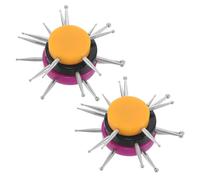Zerodeko Ensemble de 6 Stylos à Points pour Nail Art Outils de Décoration D’Ongles Poignée Acrylique Kit Multifonction pour Pâte à Modeler et Poterie Couleurs Noir Jaune et Violet DIY