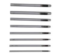 Zerodeko Ensemble de 8 Outils de Perforation en Acier Robuste, Perforatrice Manuelle Circulaire 1,5-5 Mm pour Travail du Cuir, Couture et Loisirs Créatifs, Kit Poinçons Creux Polyvalent