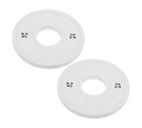Zerodeko Ensemble de disques d'haltères recouverts de caoutchouc 2pcs - 2'' trou central standard, 1lb, pour entraînement à domicile et musculation