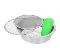 Zerodeko Ensemble de Tamis à Terre en Acier Inoxydable, Tamis à Sable à Maille Fine, Trous 1 Mm/3 Mm/6 Mm, avec Pelle, pour Jardins Domestiques et Agriculture Professionnelle