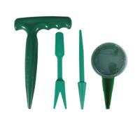 Zerodeko Ensemble D'outils de Jardinage en Plastique Léger 4 Pièces pour Planter, Transplanter et Semer Facile à Utiliser pour Jardin Miniature et Balcon