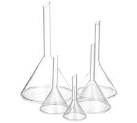 Zerodeko Entonnoirs en Verre pour Chimie Analytique et Utilisation en Laboratoire Lot de 5 Haute Résistance aux Chocs Thermiques et Grosse Visibilité pour Laboratoire