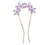 Zerodeko Épingle à Cheveux Strass Mariage U-forme Métal pour Femmes et Adolescentes Accessoire Élégant pour Chignon et Coiffures de Fête