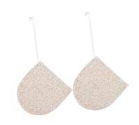 Zerodeko Éponge Nettoyante Visage 2 Pièces Double Face et Noix Exfoliante Douce pour Peau Sensible Visage Nettoyage Profond et Démaquillant