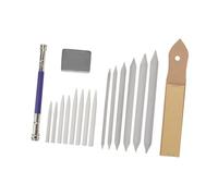 Zerodeko Estompes en Papier Mélangé 17 Pièces Rallonge de Gomme et Papier de Verre Effaçable au Fusain D’Art Outils D’Esquisse pour Dessin Croquis et Ombrage Artistique Kit Complet pour