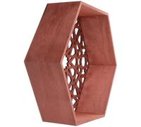 Zerodeko Étagère Flottante Hexagonale Bois Support Mural Creux pour Petits Objets Décoratifs Rangement Compact pour Plantes et Accessoires Style Rustique pour Cuisine et Salon