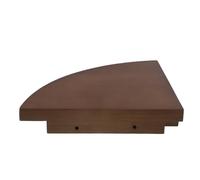 Zerodeko Étagère Murale D’Angle en Bois Massif D’éventail 18x18 Cm Couleur Noyer, Étagère D’Angle Décorative Cuisine, Salle de Bain et Salon, Rangement Pratique pour Coins sous-utilisés