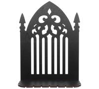 Zerodeko Étagère Murale Décoration Murale Moderne Gothique Noire en Bois Structure Verticale et Arche pour Intérieur Gothique Minimaliste