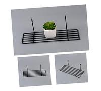 Zerodeko Étagère Murale Suspendue Noir Organisateur de Rangement pour Salon Chambre et Cuisine Panier de Stockage Pratique pour Panneau Grille Étagère Modulaire avec Système Empilable et