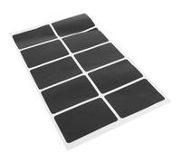 Zerodeko Étiquettes Ardoise Noires Rectangulaires Réutilisables, 10 Autocollants sur Feuille, pour Bocaux Mason et Rangement Alimentaire la Maison