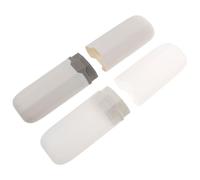 Zerodeko Étui à Brosse à Dents Boîte de Rangement Protectrice Portable 2 Pièces en Plastique Blanc pour Garder Brosse et Dentifrice Propres pour Voyage