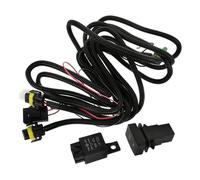 Zerodeko Faisceau de Câblage pour Phare Antibrouillard Voiture, Interrupteur Intégré, Plastique Noir, Installation Facile, Adapté à Divers Véhicules, 1 Set Complet